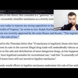Anti-Cannabis Congress wants Governor of Virginia to VETO Legalization Bill